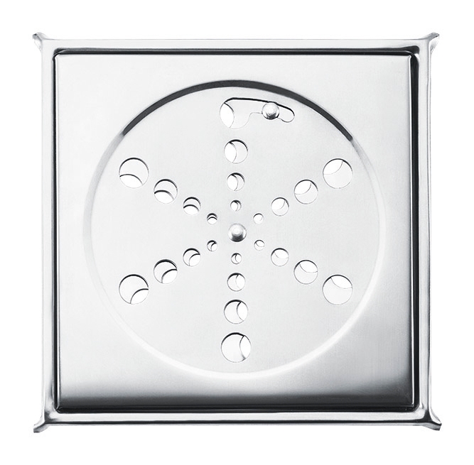 PILETA CUADRARA INOX CAJA SIFON 15X15CM