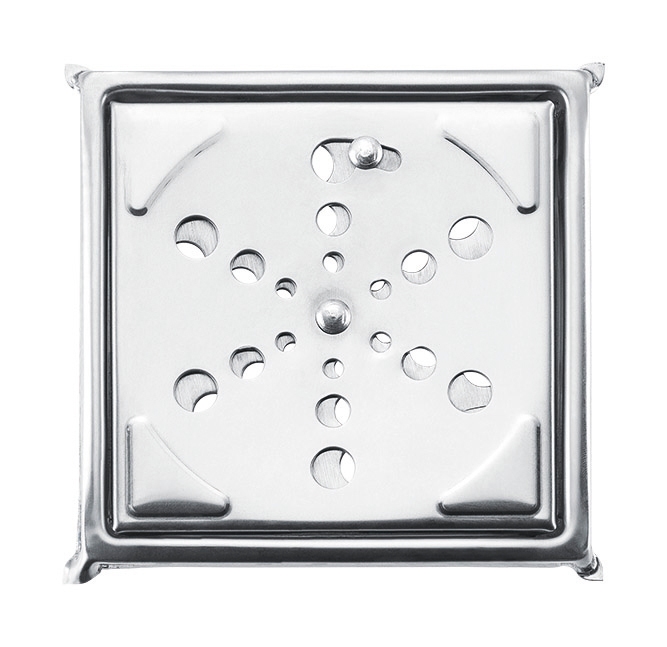 GRELHA QUADRADO INOX P/ CX SIF C/CX 10CM