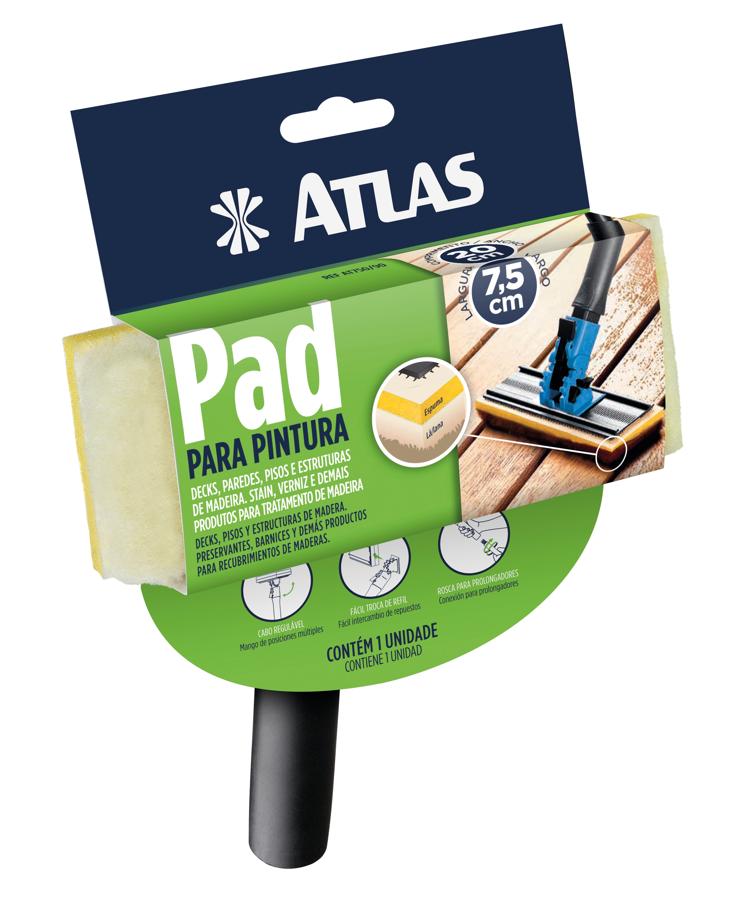 PAD PARA PINTURA COM CABO PLASTICO