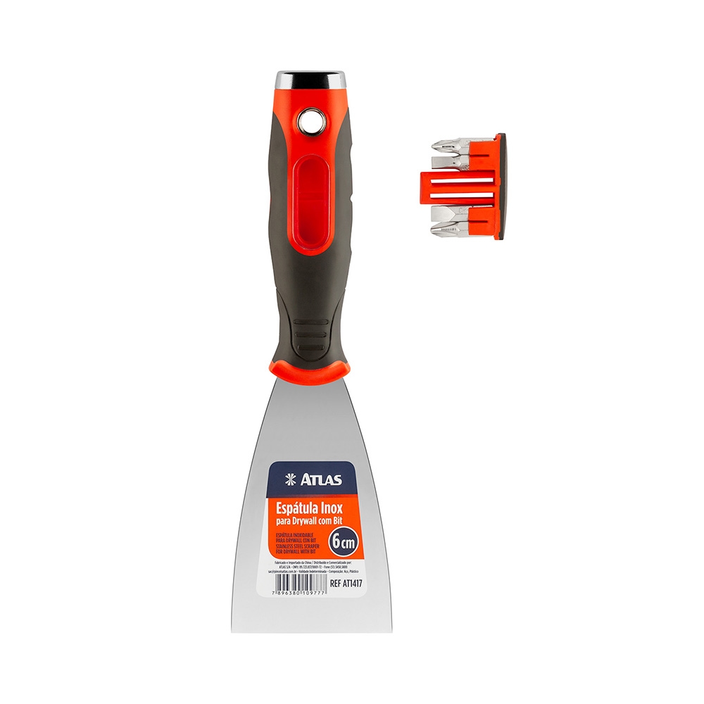 ESPATULA INOXIDABLE 2,5 DRYWALL CON BIT