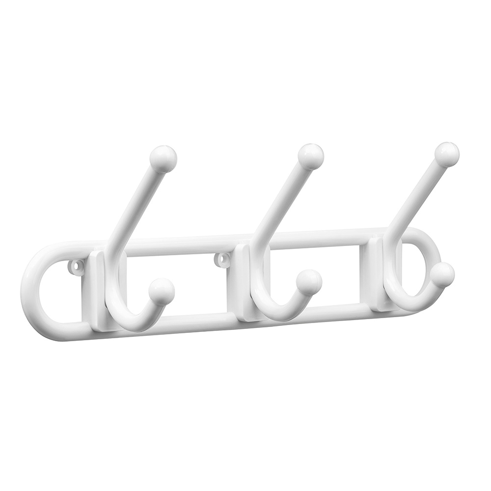 COLGADOR PARED 3KG 3GANCHOS PLASTIC-BLAN