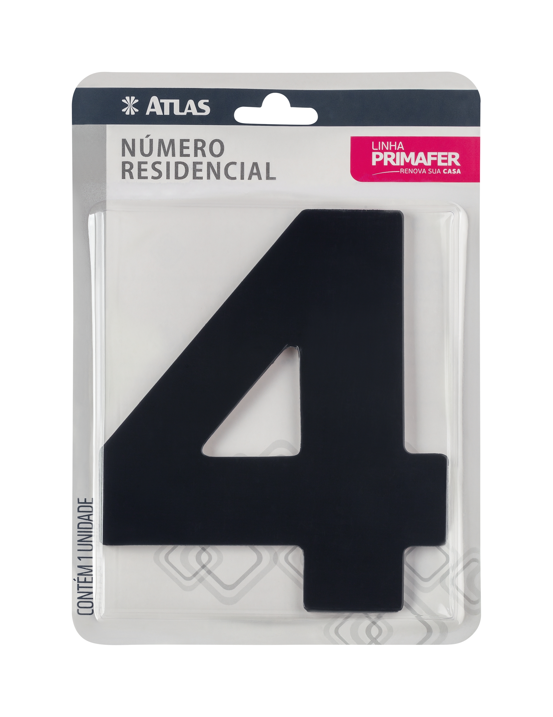 NUMERO PARA CASA ADESIVO 4 ACM PR