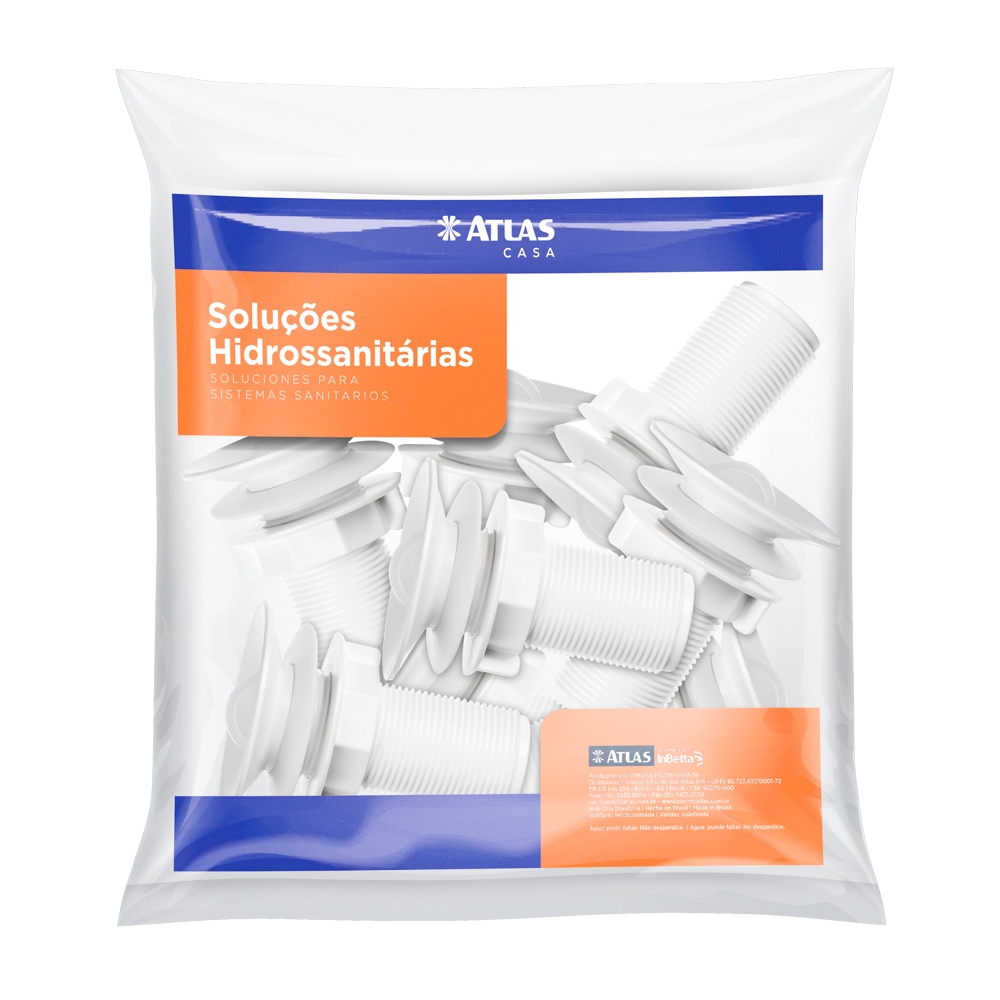 VALVULA PLASTICO LAVABO BANO 7/8 "12PC