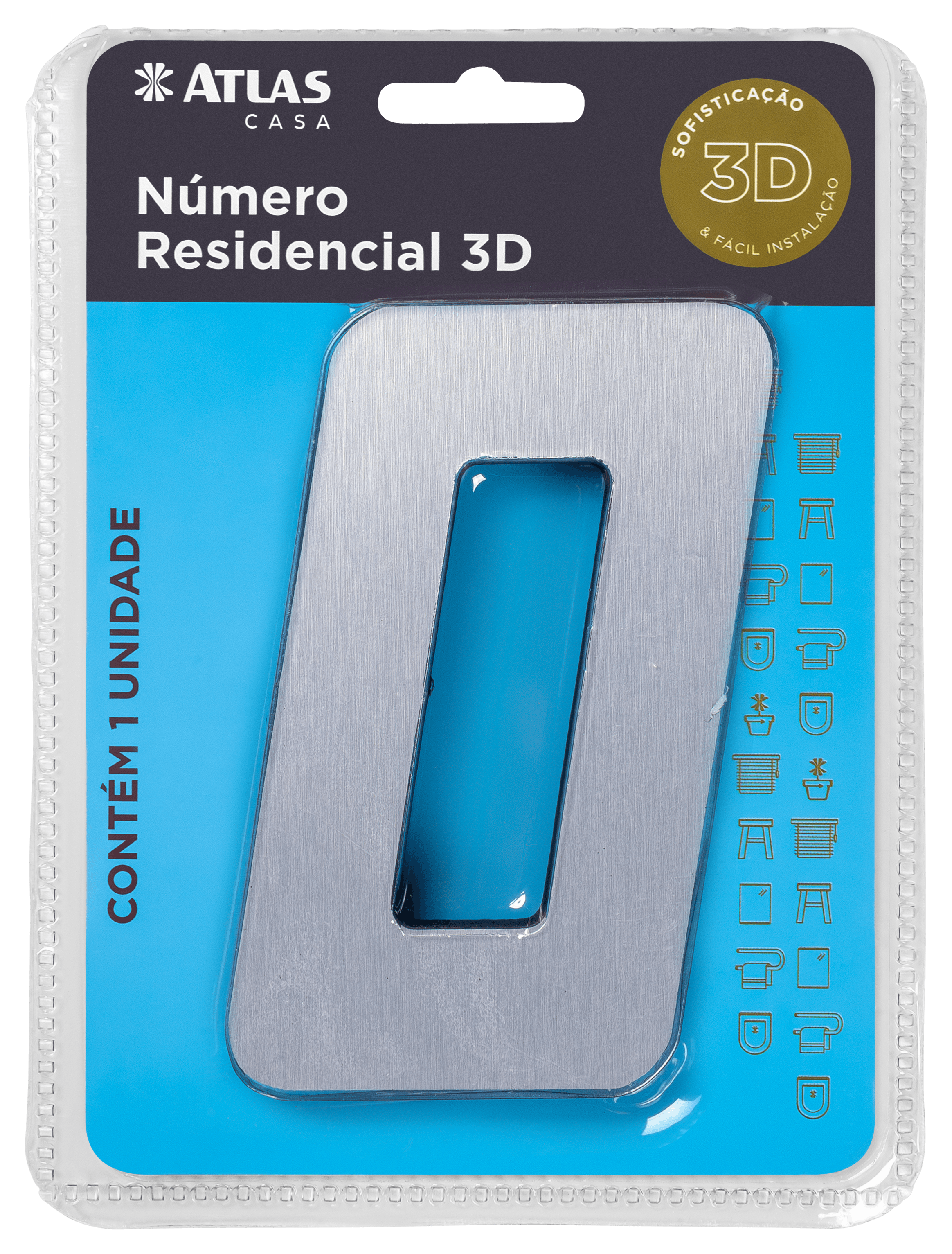 NUMERO 3D PARA CASA ADESIVO ACM