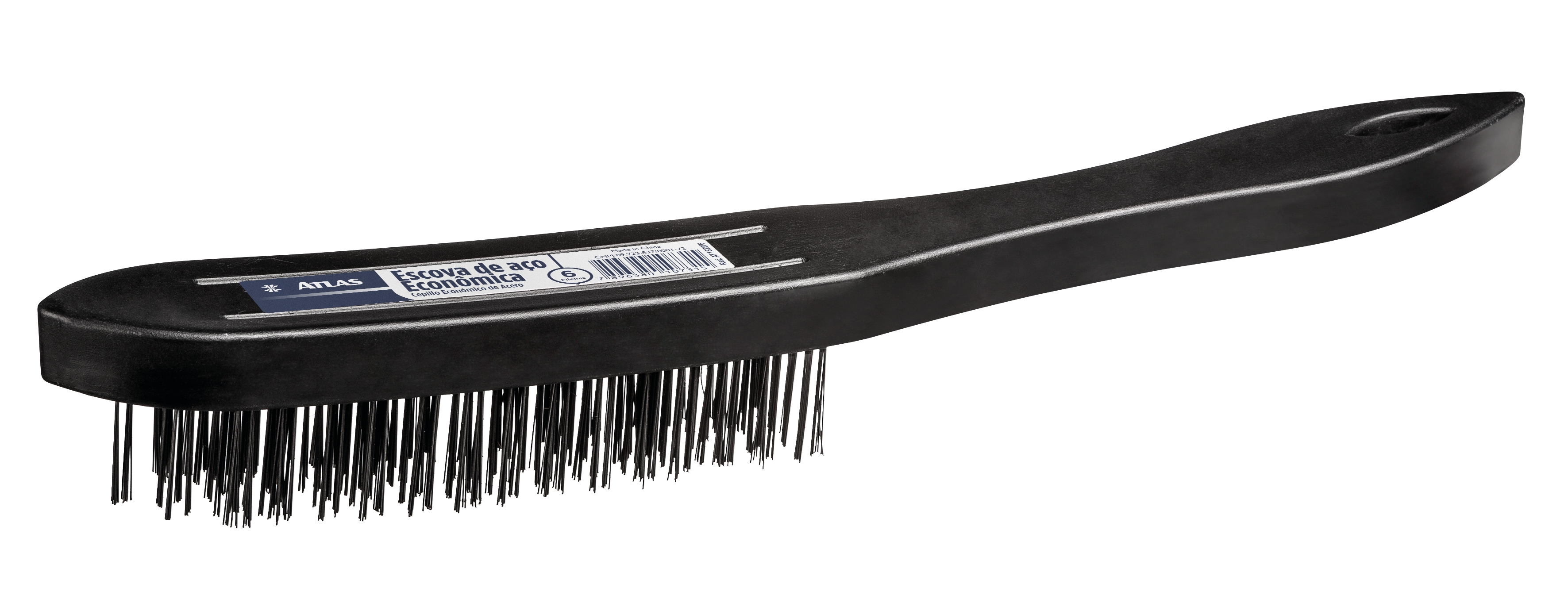 Cepillo de acero económico con mango plástico