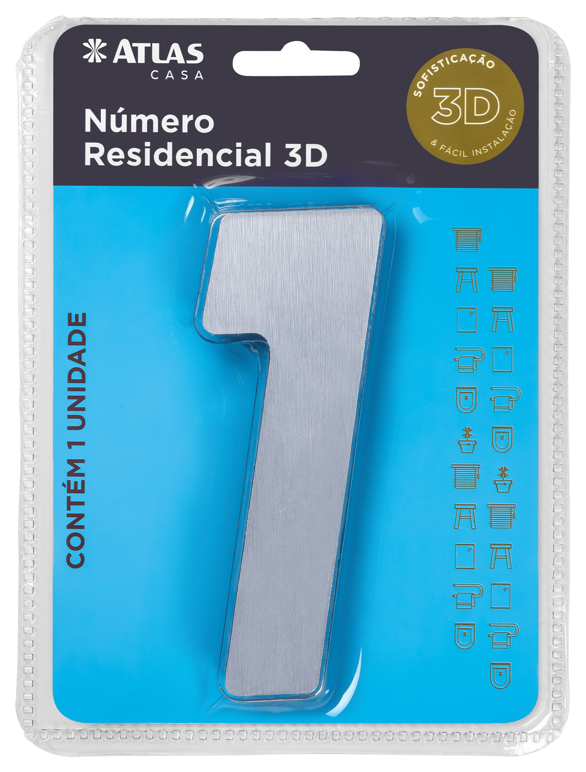 ADHESIVO 3D NUMERO PARA CASA