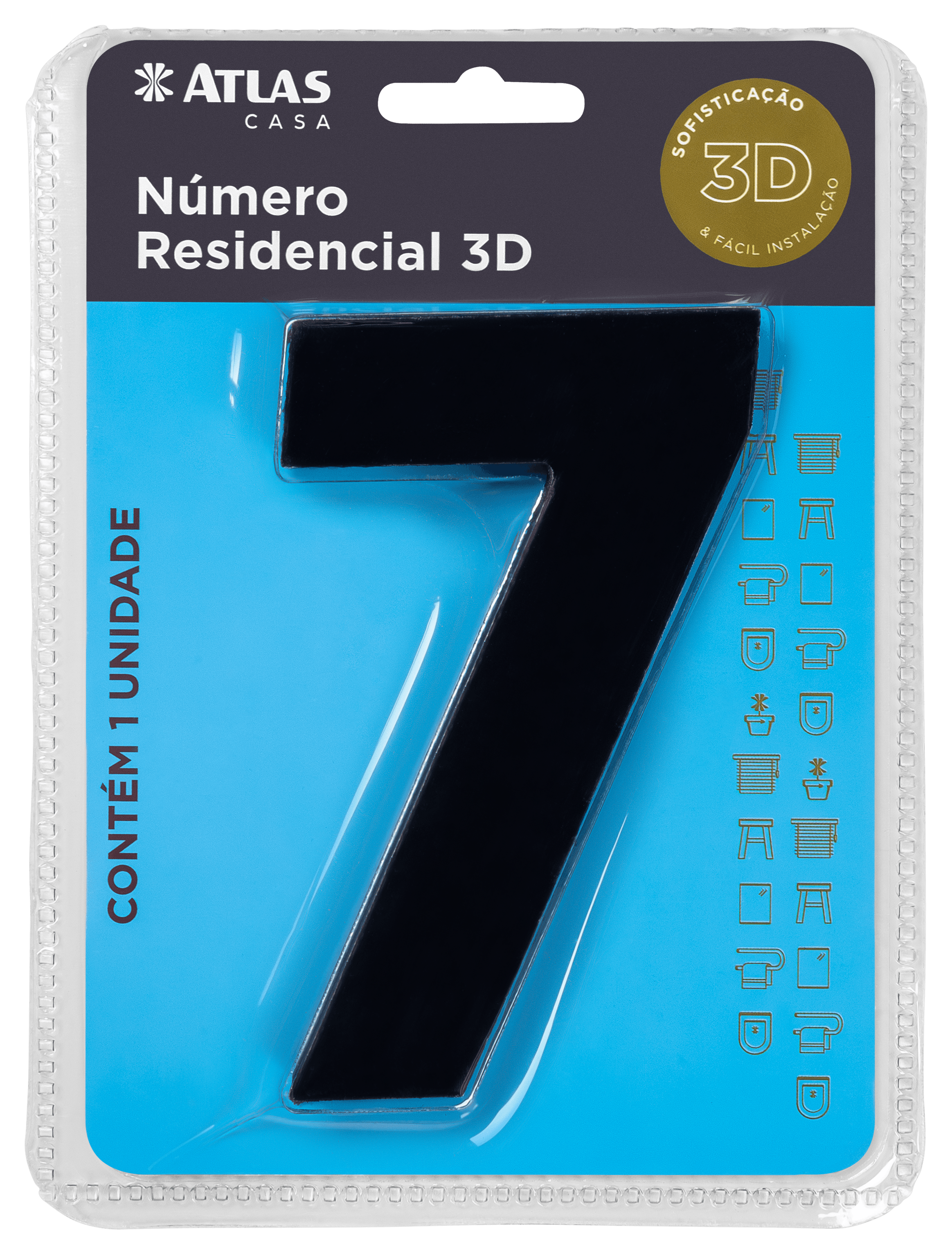 ADHESIVO 3D NUMERO PARA CASA
