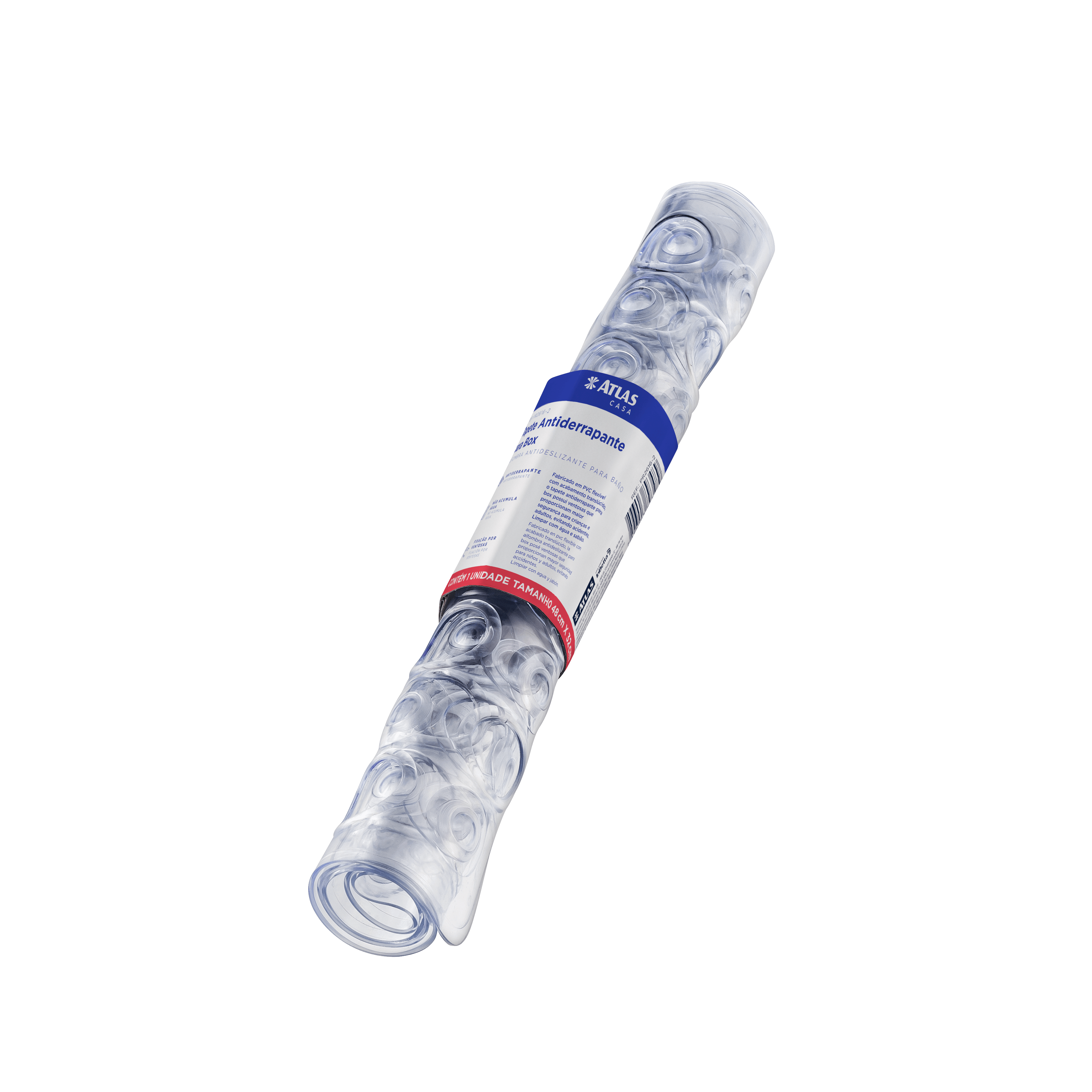 TAPETE BANO PLASTICO CREMA 48X32CM