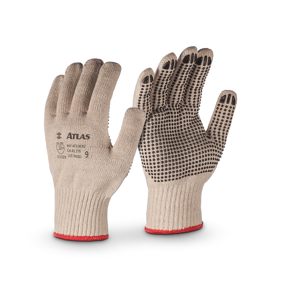 GUANTES DE ALGODON PIGMENTADA TAMANO 9