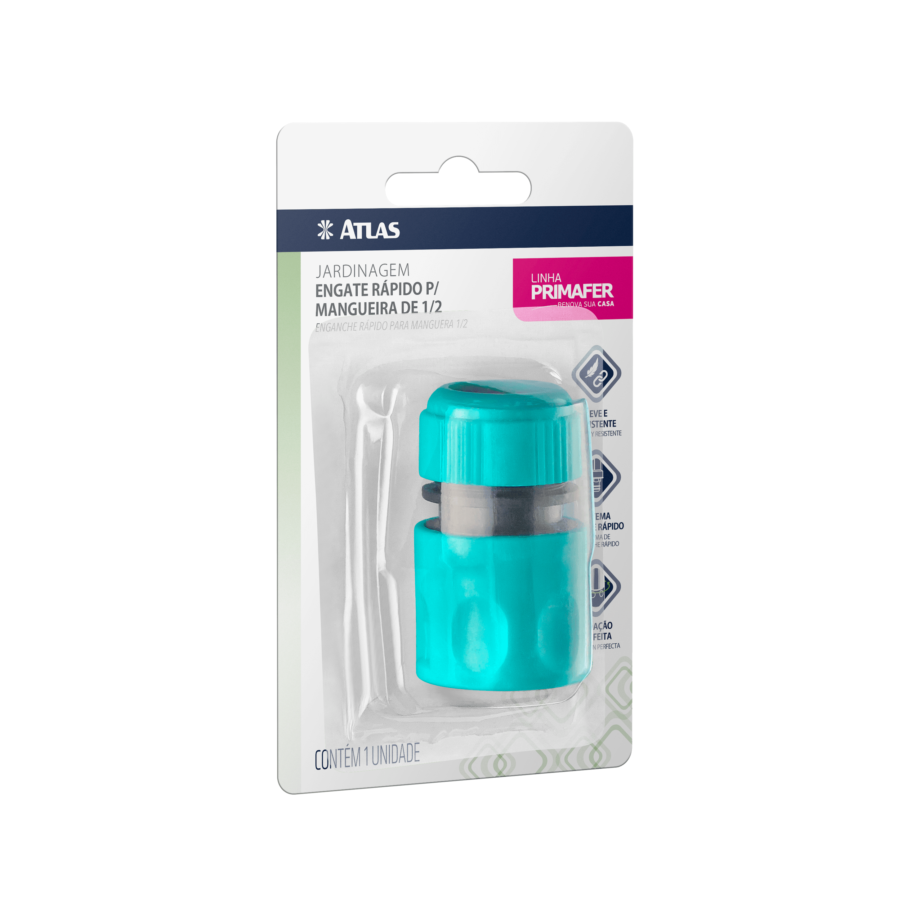 ENGATE RAPIDO 1/2 PLASTICO AZUL