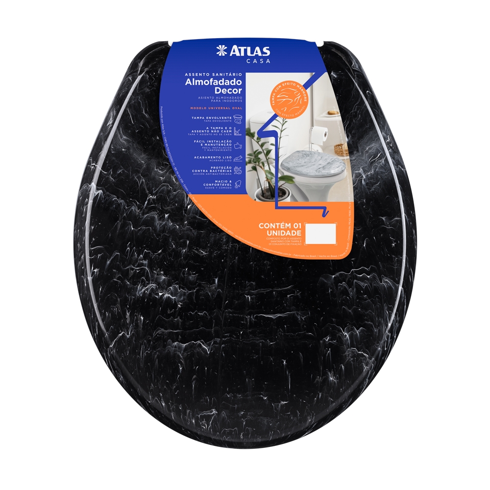 ASIENTO SANITARIO ALCOCHO. MARMOL -NEGRO