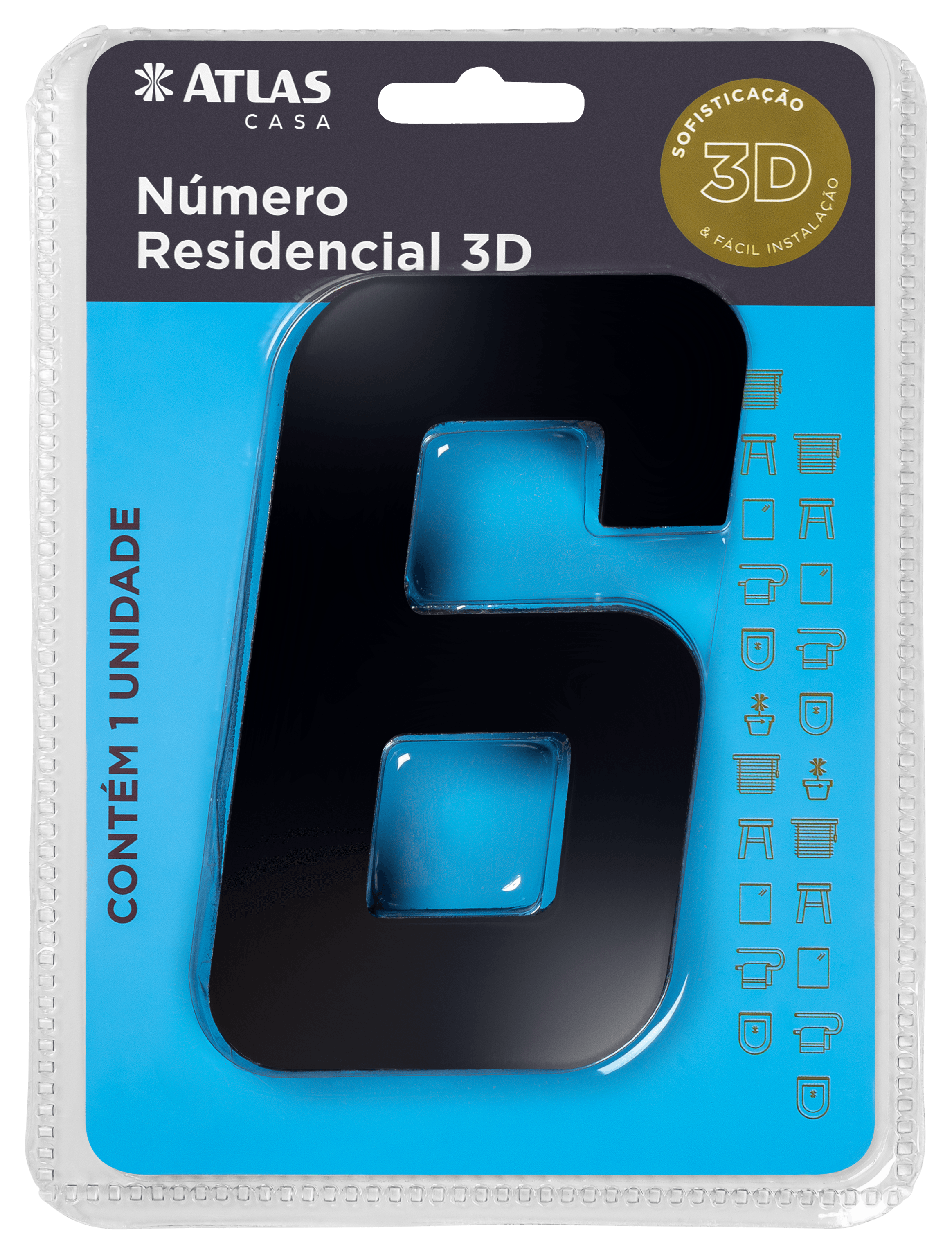 NUMERO 3D PARA CASA ADESIVO ACM