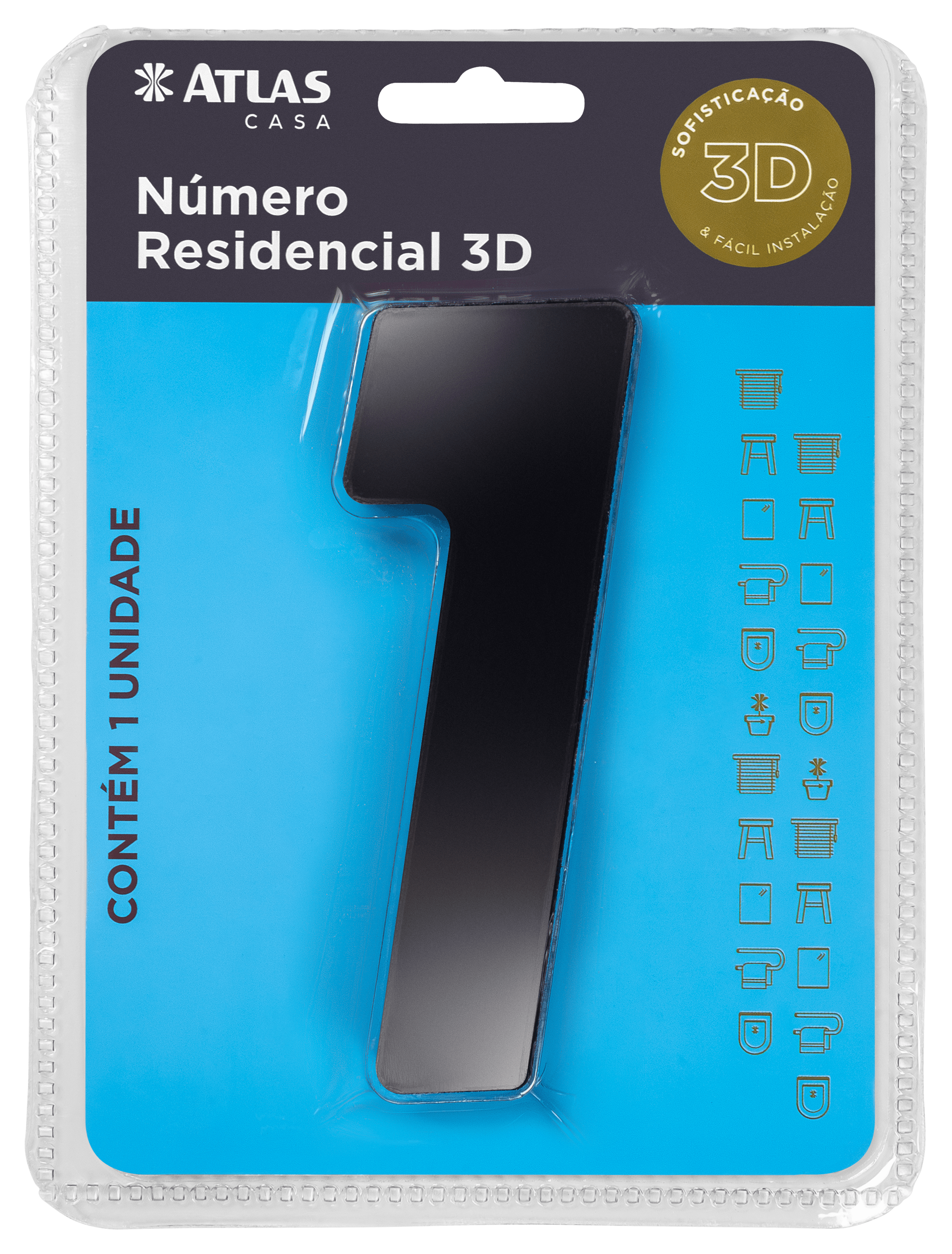 ADHESIVO 3D NUMERO PARA CASA