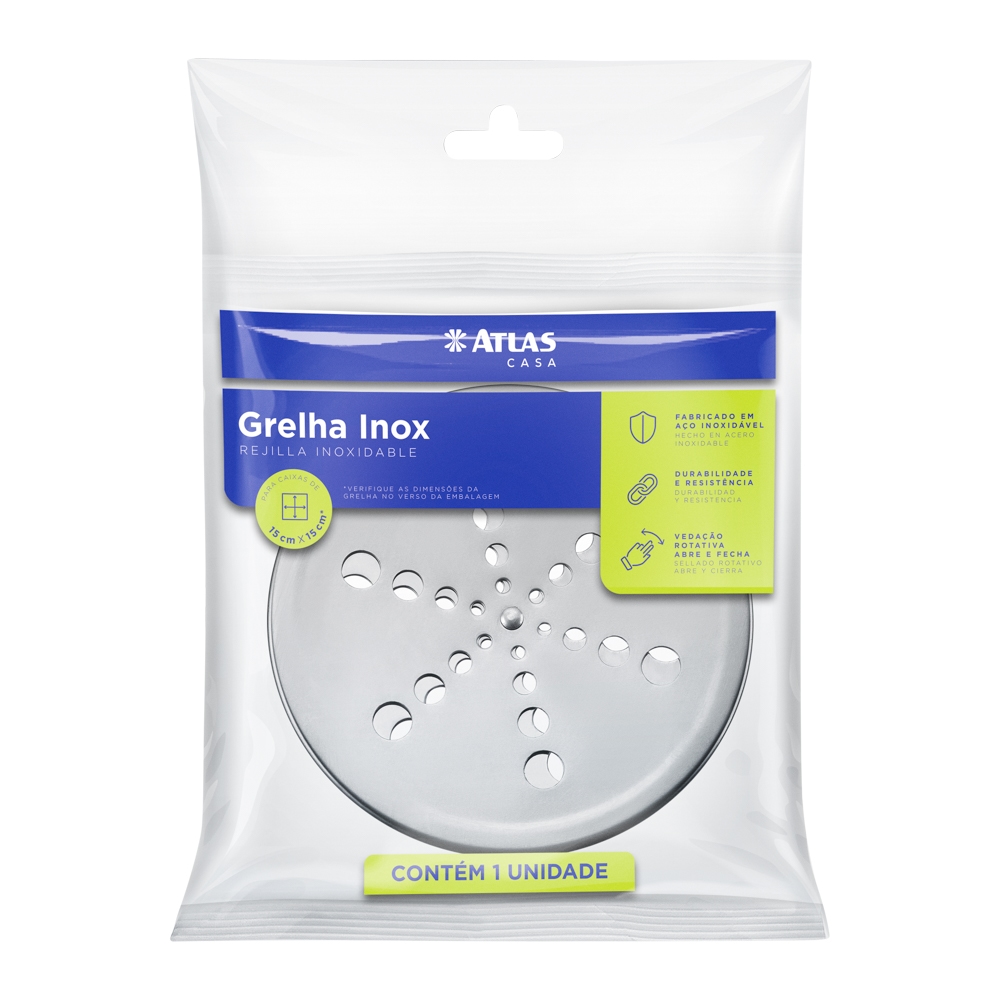 PILETA REJILLA RED INOX 430 15X15 20PZS