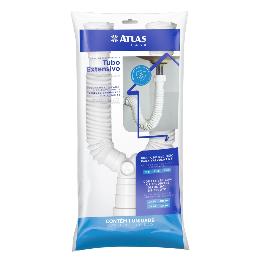 SIFON PLASTICO ESTIRABLE 720MM 6C