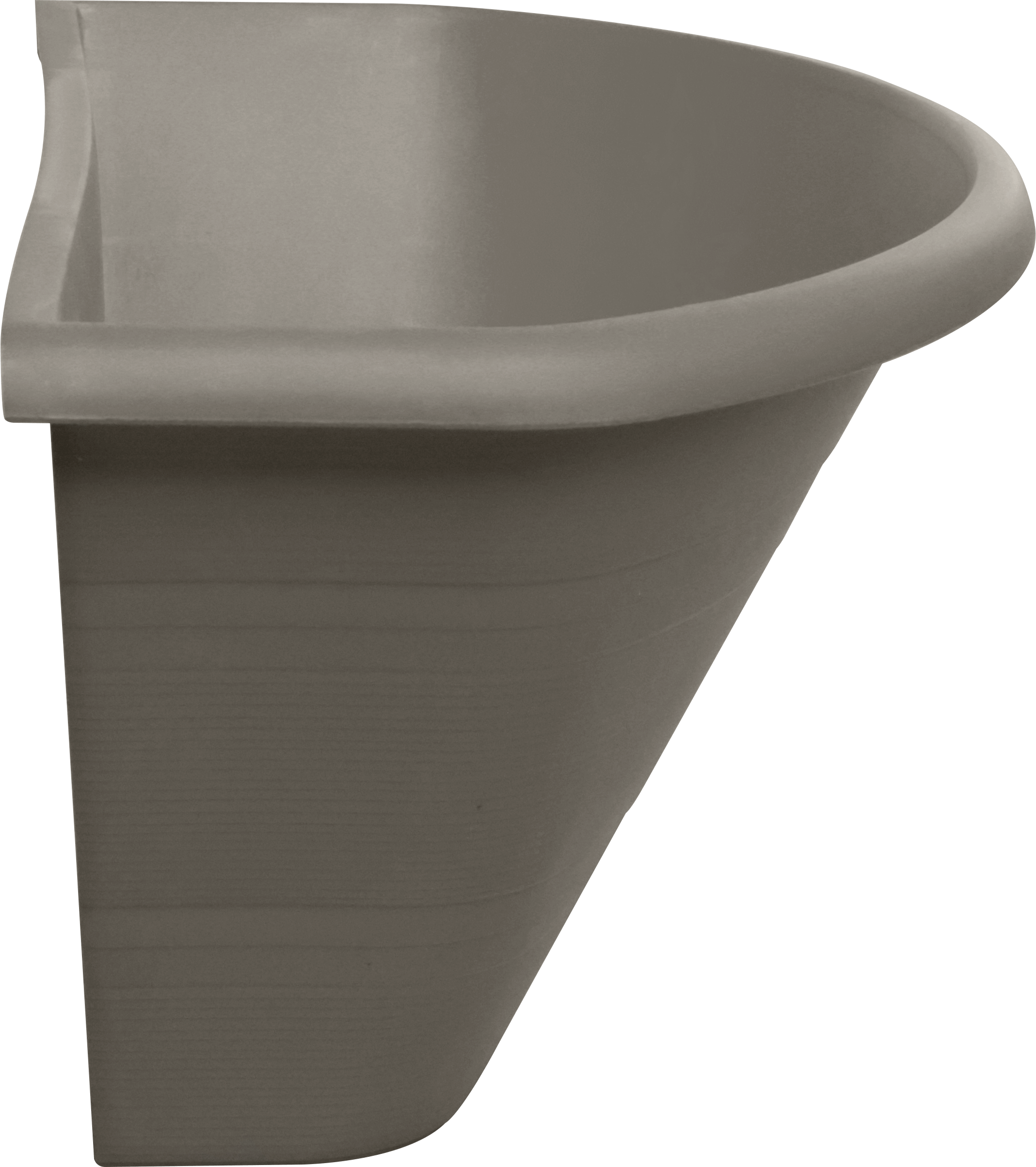 VASO PLASTICO VERTICAL PARA JARDIN GRIS