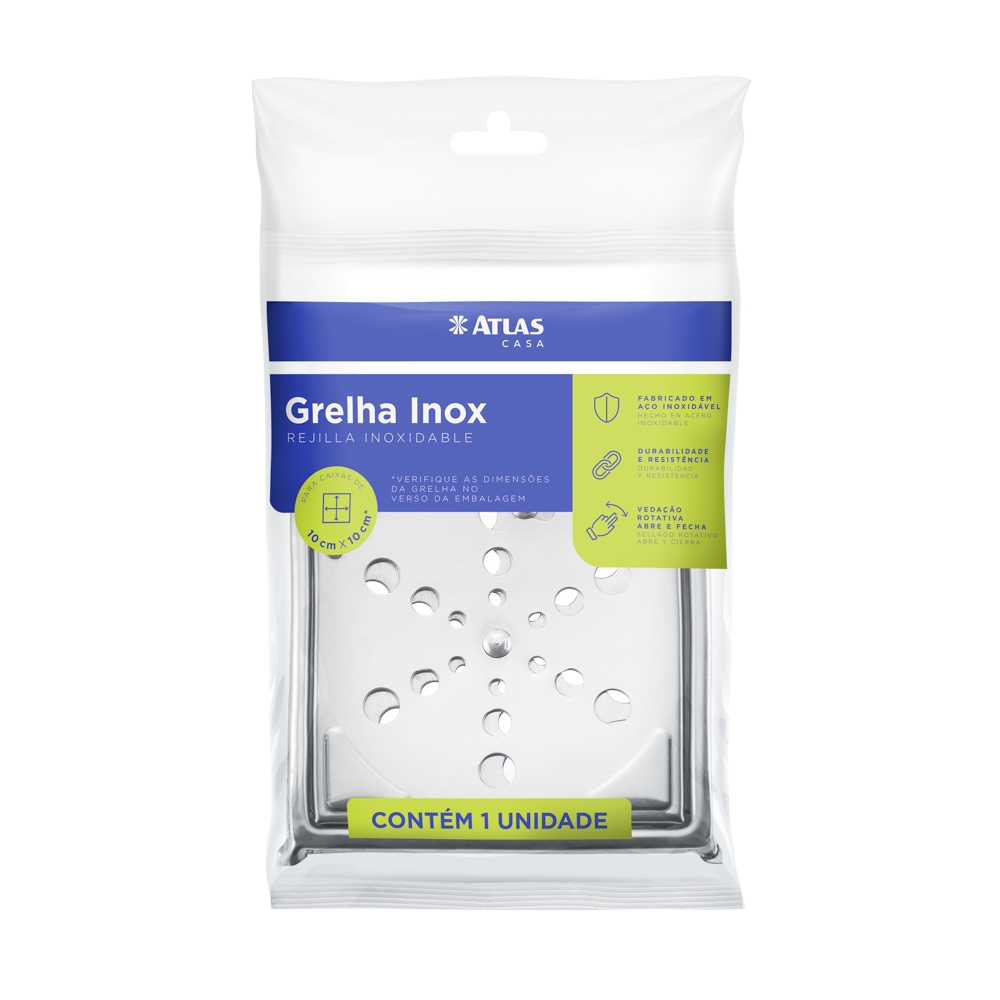 PILETA CUADRARA INOX 430 10X10 20PZS