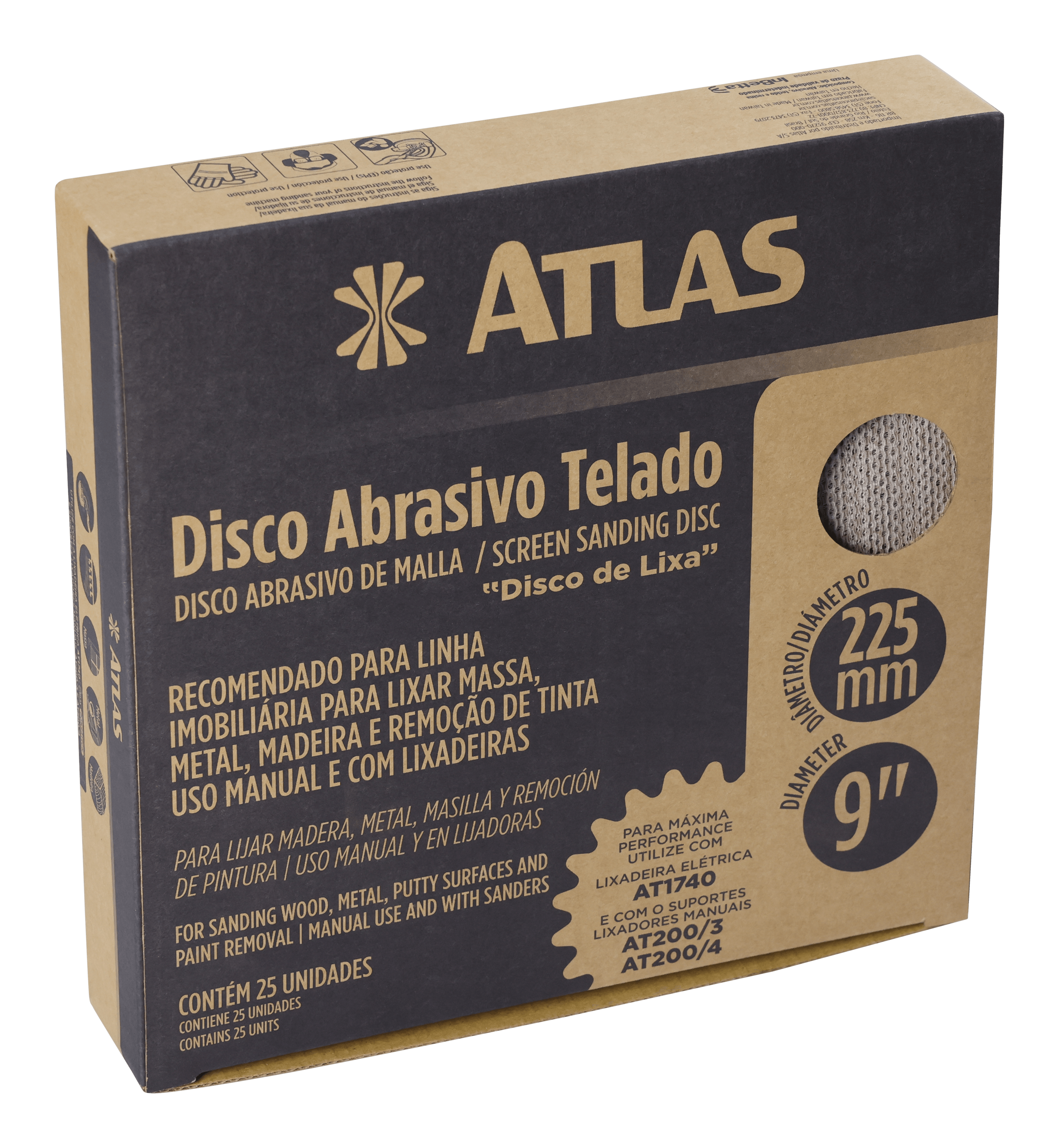 DISCO ABRASIVO TELADO 225