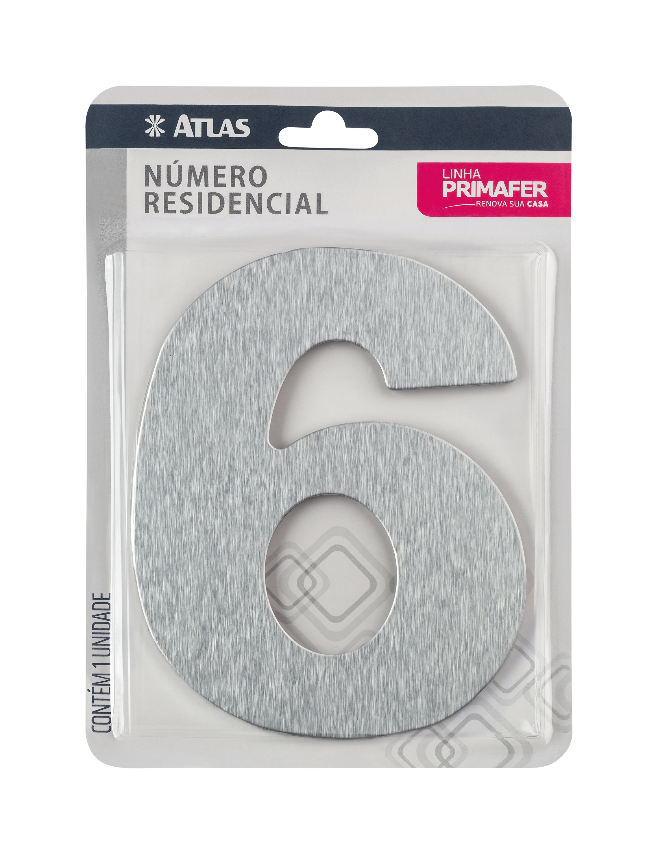NUMERO PARA CASA ADESIVO 6 ACM ESC