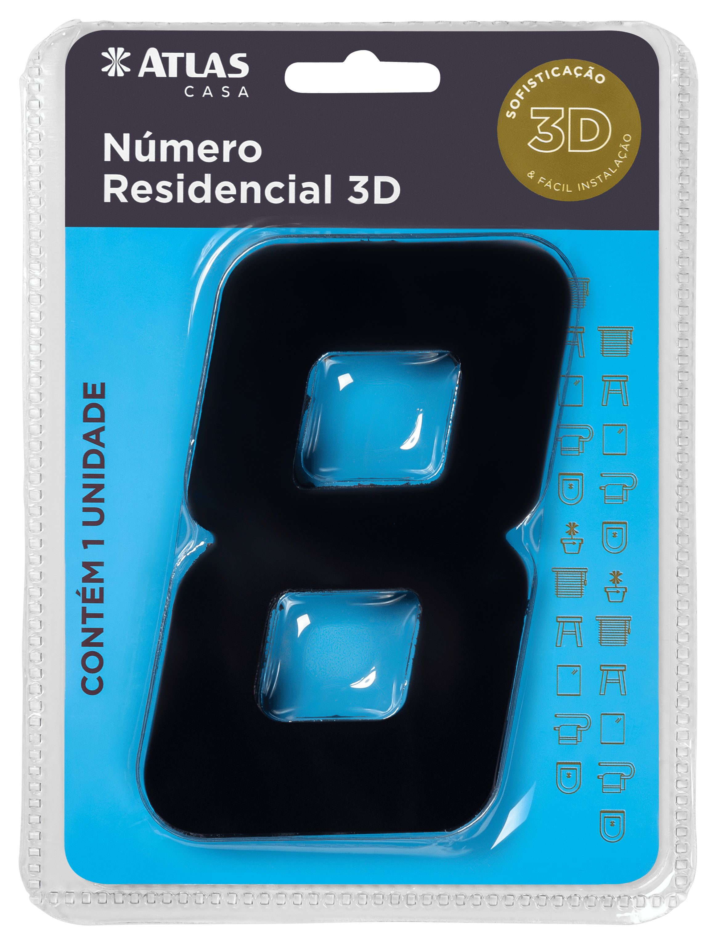 NUMERO 3D PARA CASA ADESIVO ACM