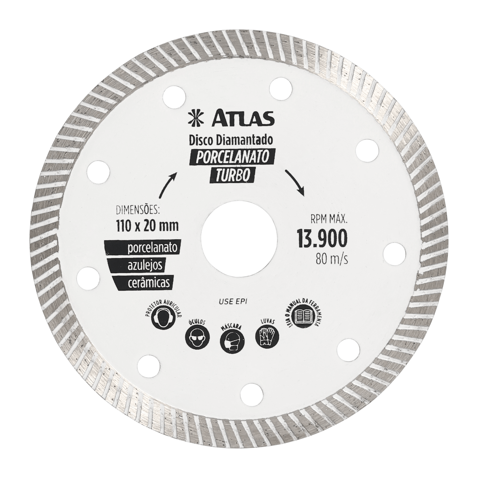 DISCO DE CORTE DIAM PORCELAN TRBO 110MM