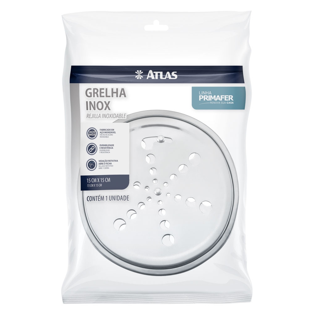 GRELHA CAIXA SIF D15CM C/CAIX INOX