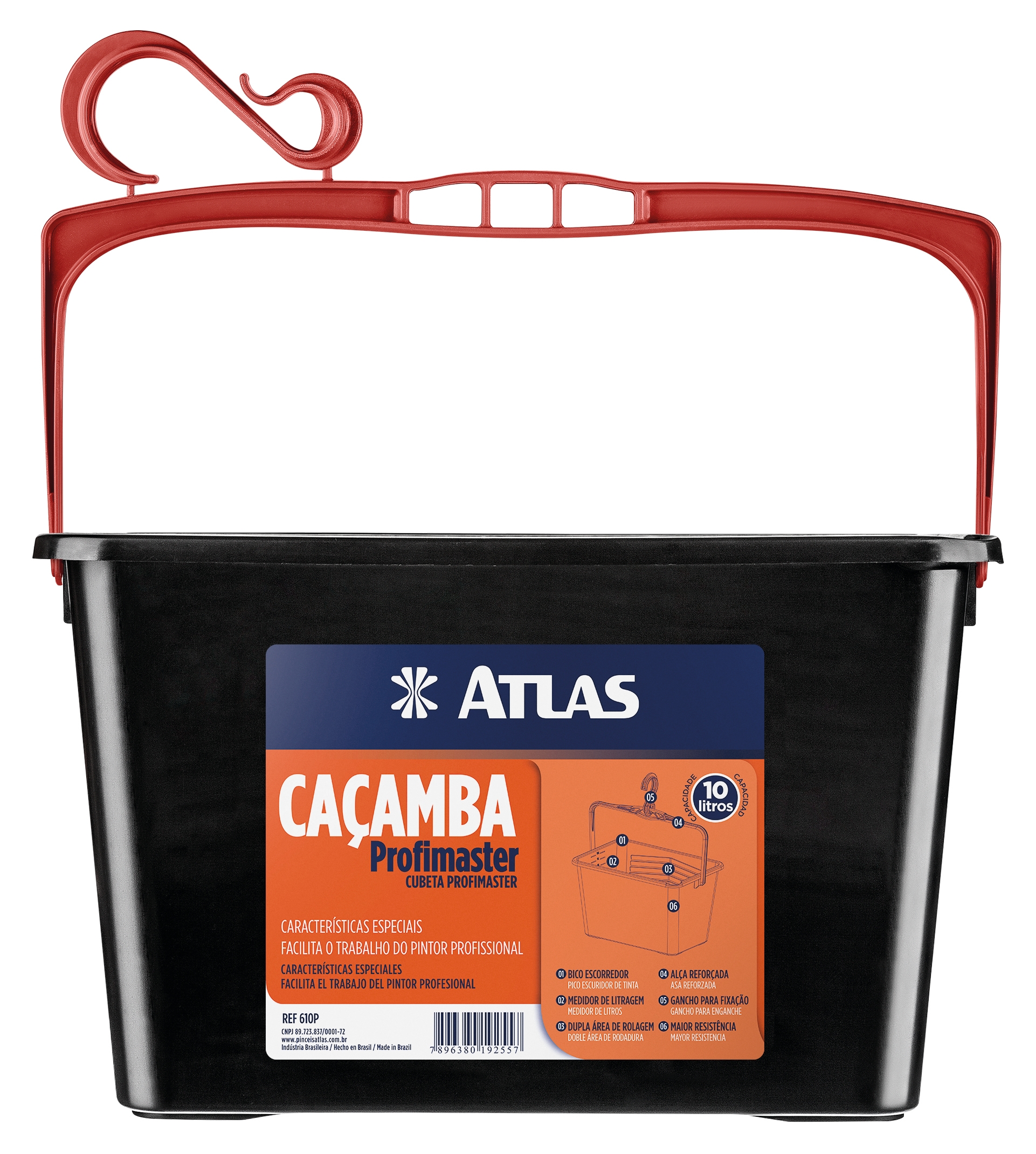 CACAMBA PARA PINTURA PRETA 10L