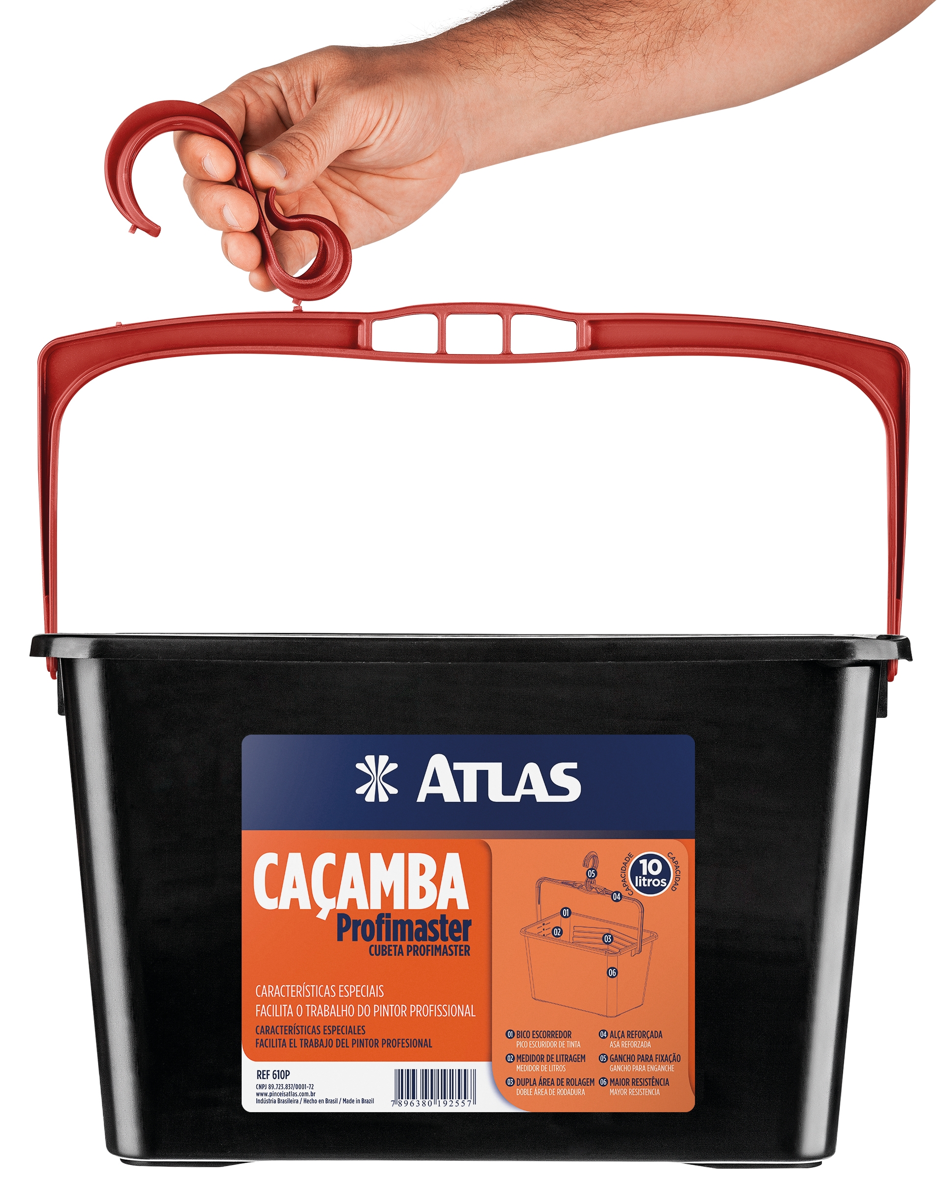 CACAMBA PARA PINTURA PRETA 10L