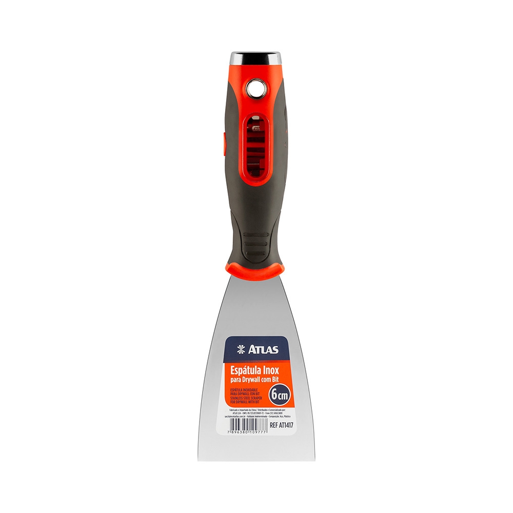 ESPATULA INOX 2,5 P/ DRYWALL COM BIT