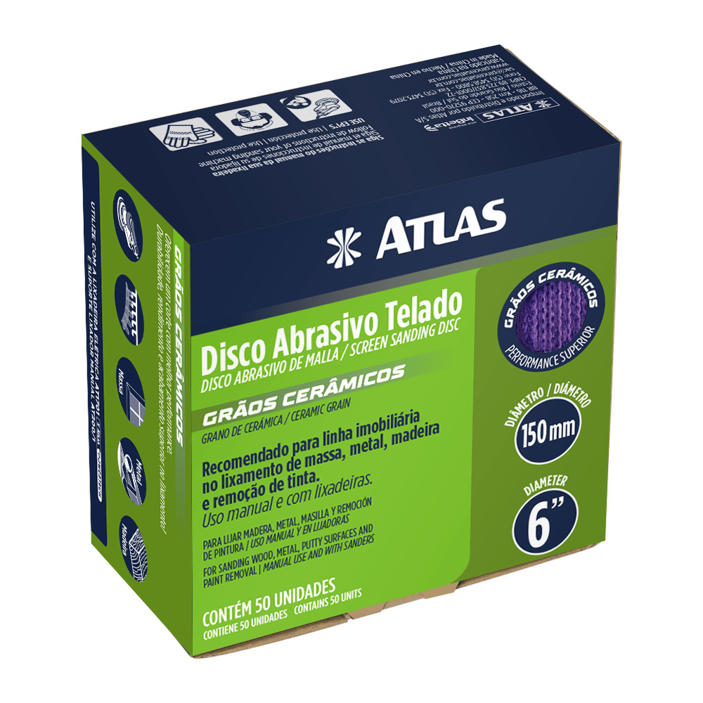 DISCO ABRASIVO CERAMICO TELADO 150 G320