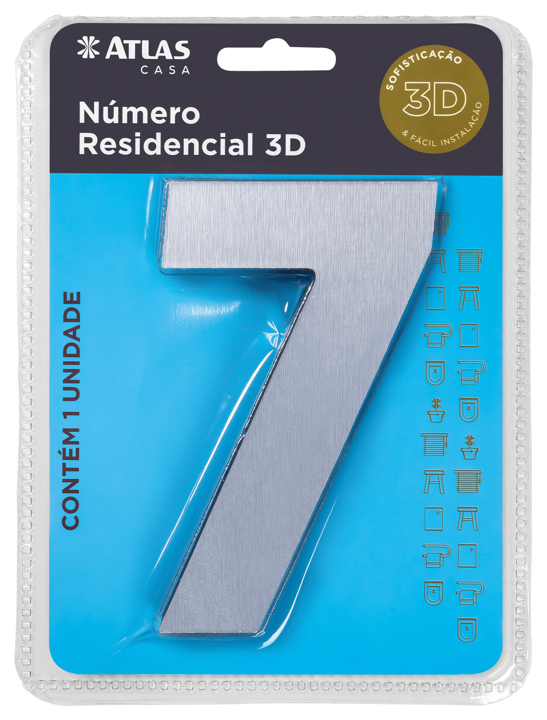 NUMERO 3D PARA CASA ADESIVO ACM