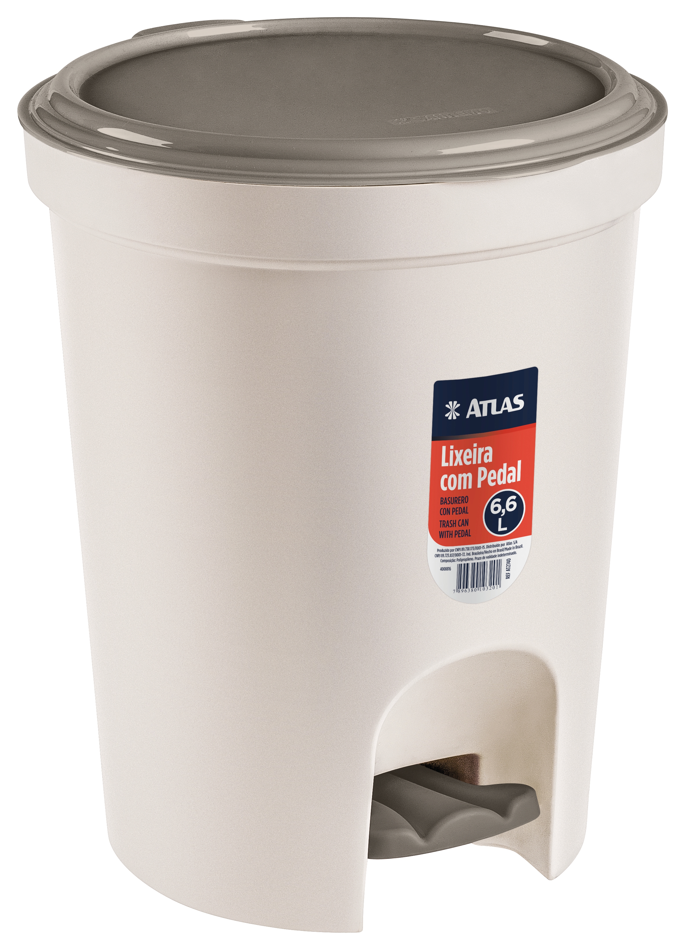 LIXEIRA RED C/PEDAL PLAST 6,6L