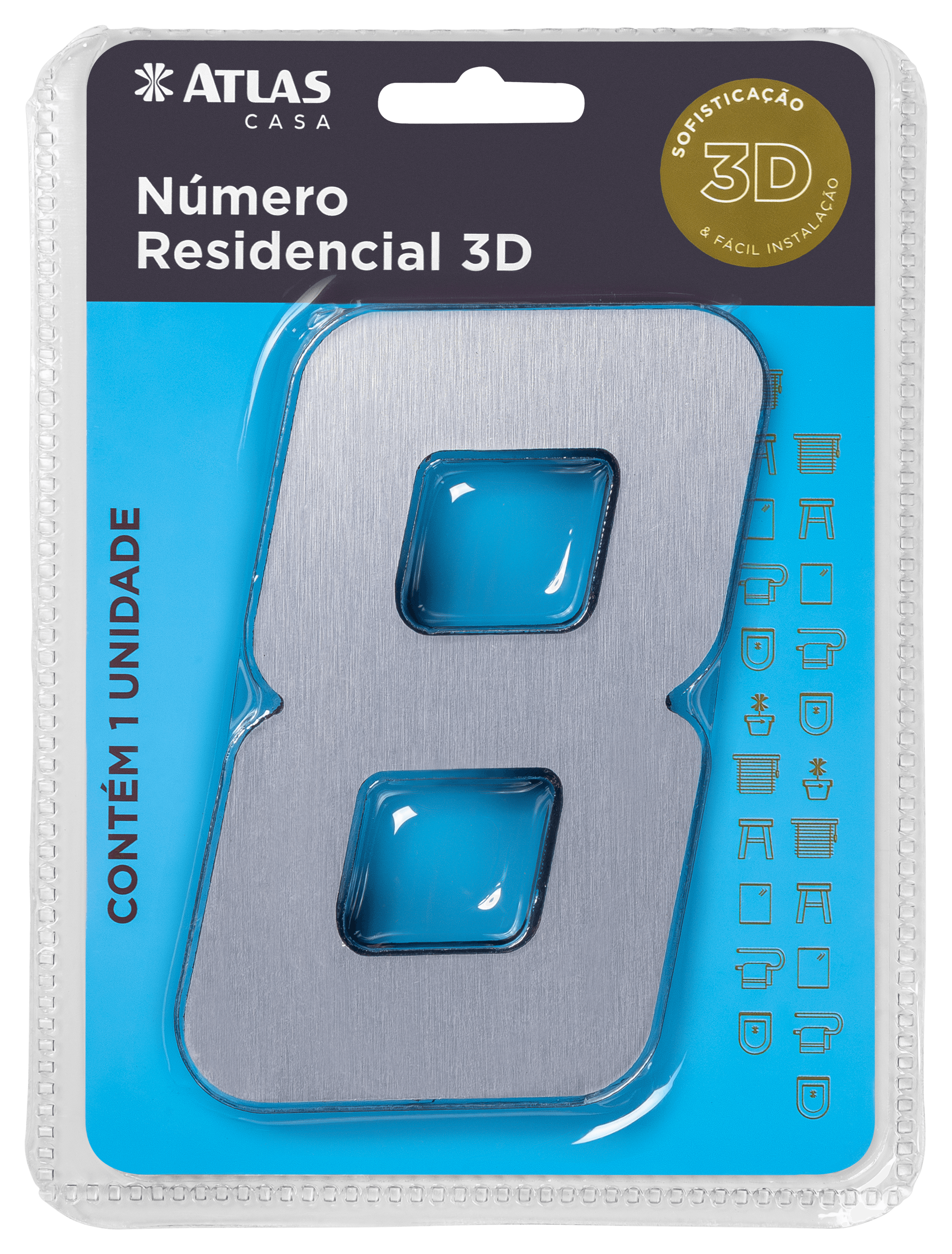NUMERO 3D PARA CASA ADESIVO ACM
