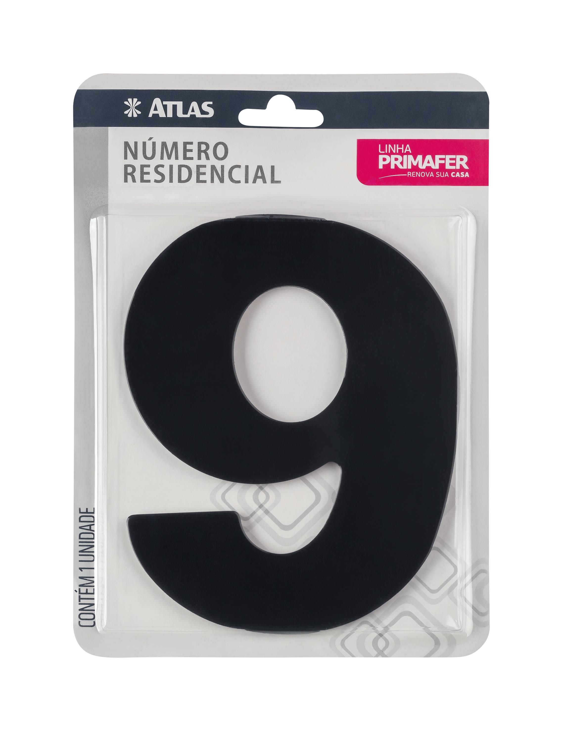 NUMERO PARA CASA ADESIVO 9 ACM PR