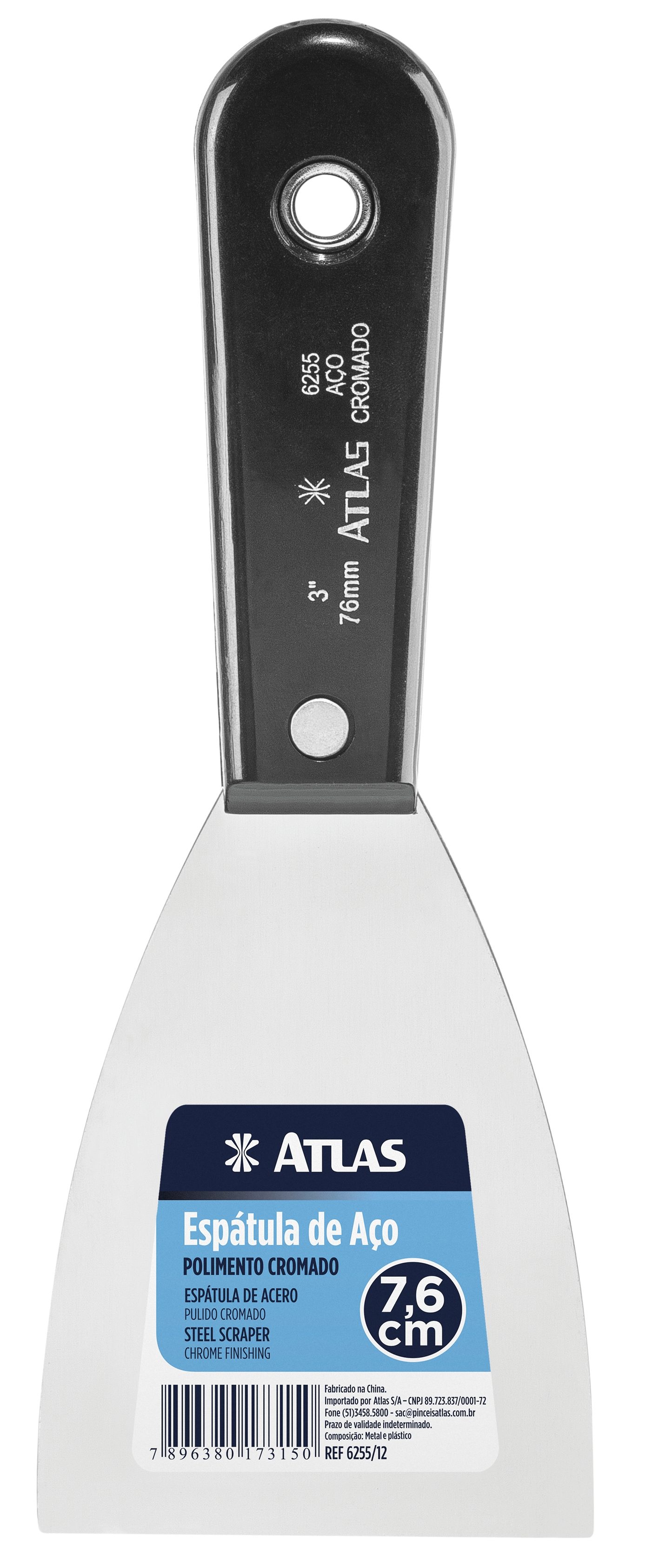 ESPATULA ACO CROMADO 7,5CM