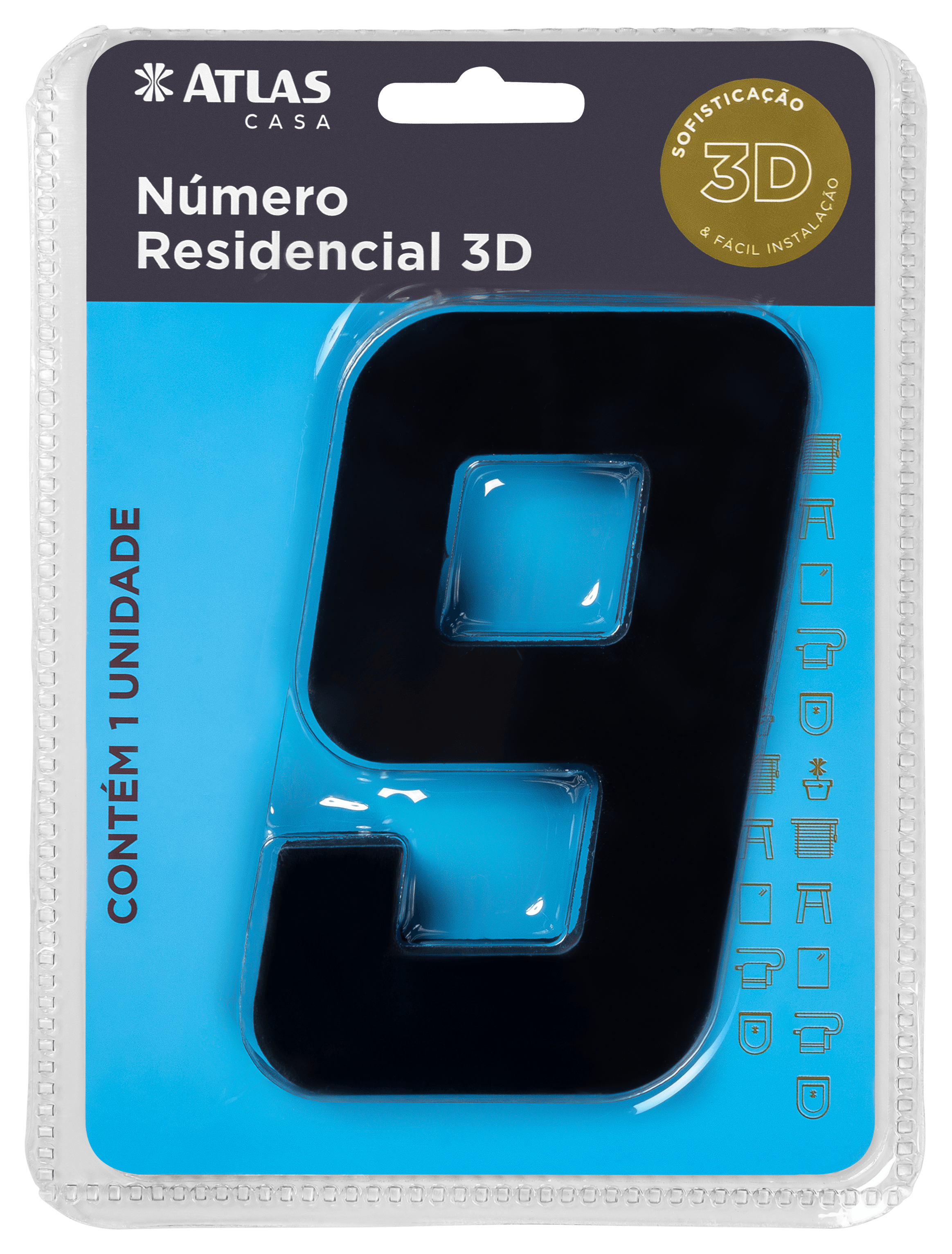 NUMERO 3D PARA CASA ADESIVO ACM