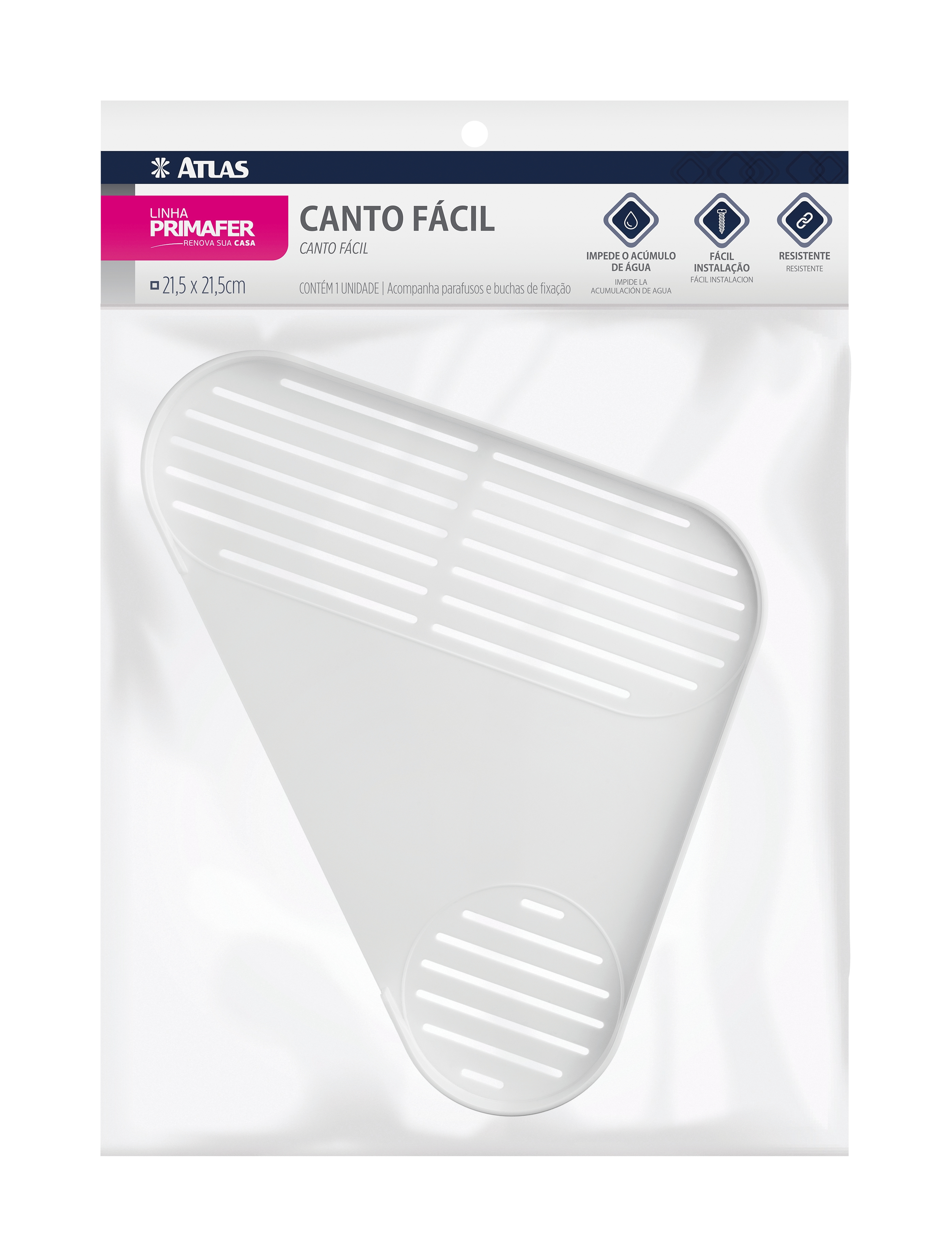 CANT PLASTICO CANTO FACIL 21,5X21,5CM BR