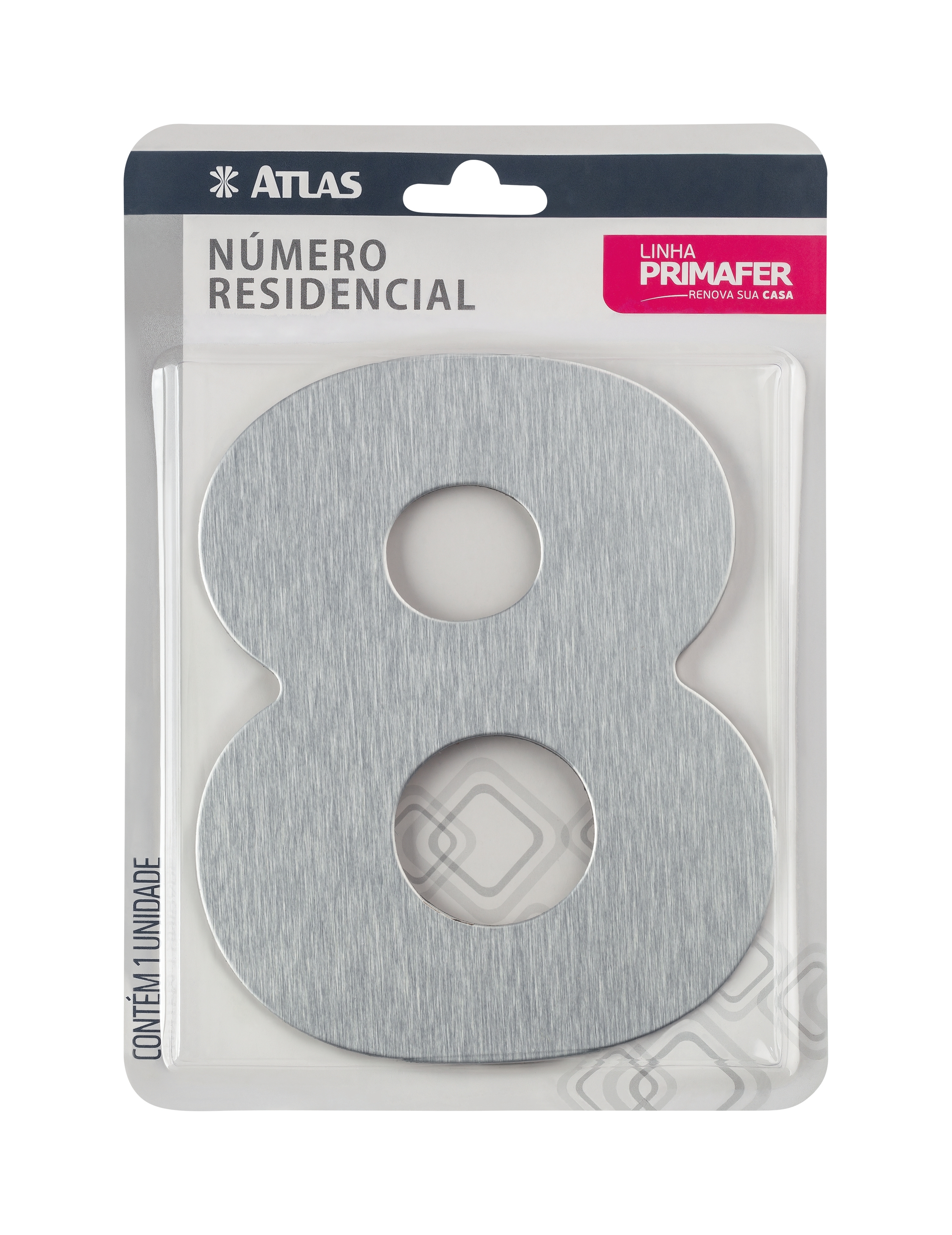 NUMERO PARA CASA ADESIVO 8 ACM ESC